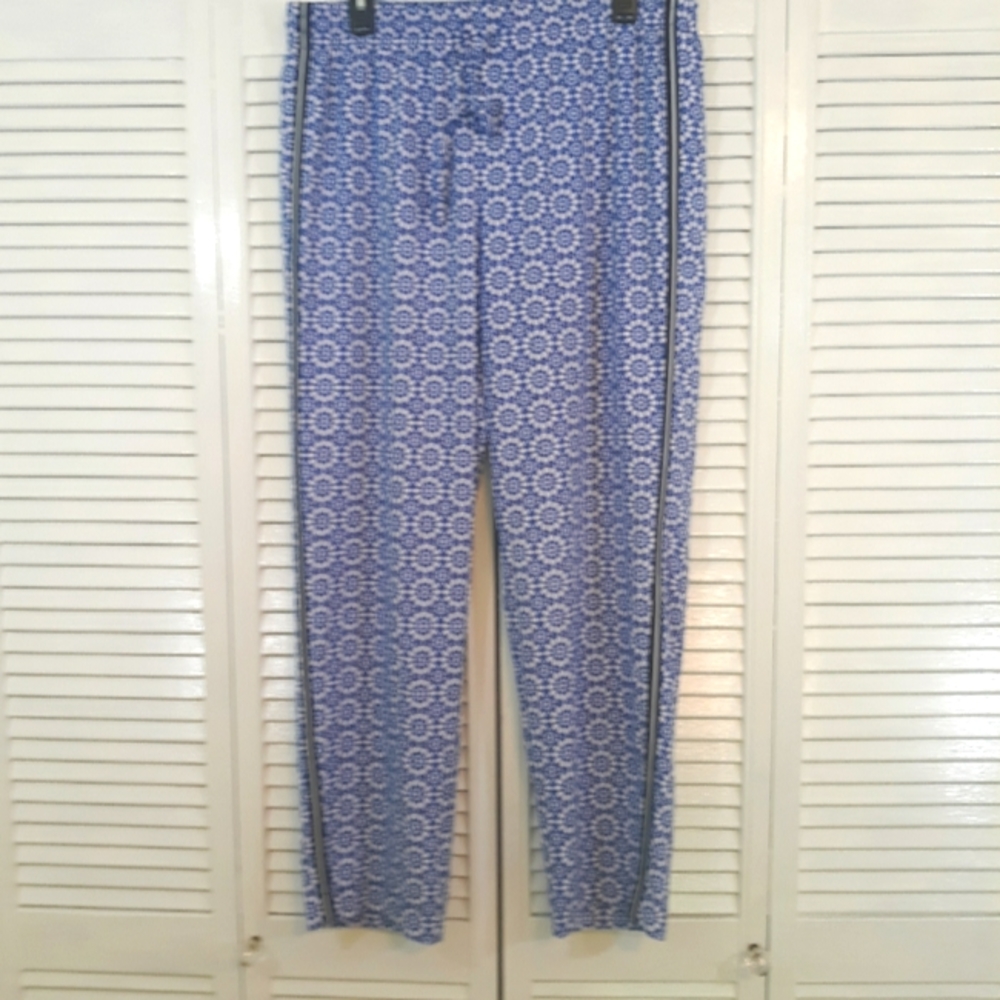 Talbots floral drawstring pants LG *V